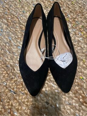 A New Day Size 6 Black Pointed-Toe Women’s Ballet Flats